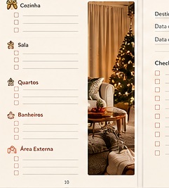 Cena de casa decorada para o Natal